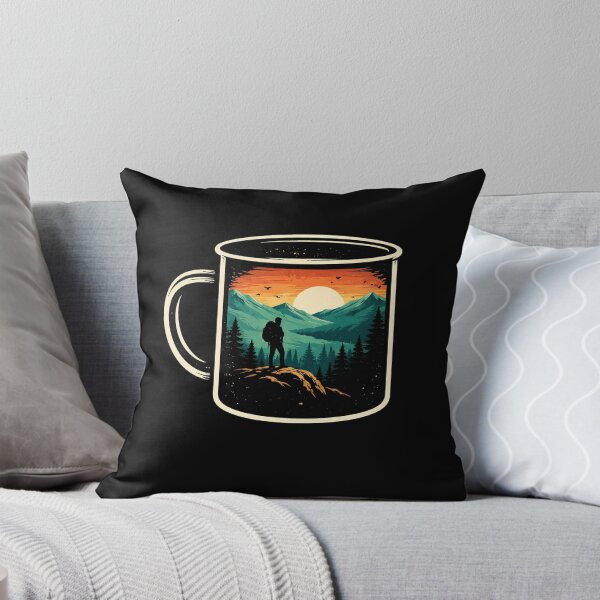 Item preview, Vintage Camping Mug Mountain Hiker designed and sold by SOUFIANE1991.