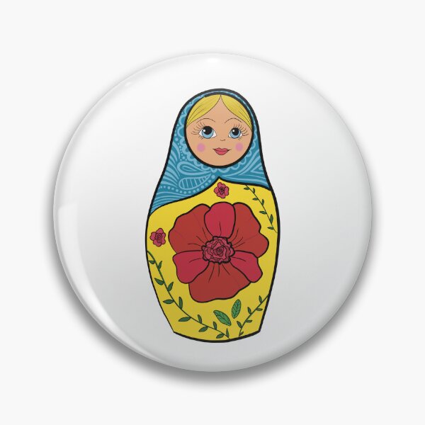 Item preview, Cute Matryoshka Doll Sticker – Colorful Russian Nesting Doll Folk Art Vinyl Decal designed and sold by AlyonaCo.