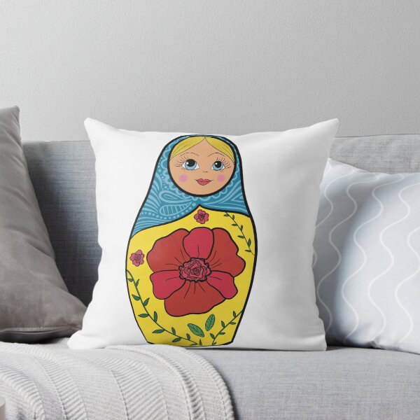 Item preview, Cute Matryoshka Doll Sticker – Colorful Russian Nesting Doll Folk Art Vinyl Decal designed and sold by AlyonaCo.