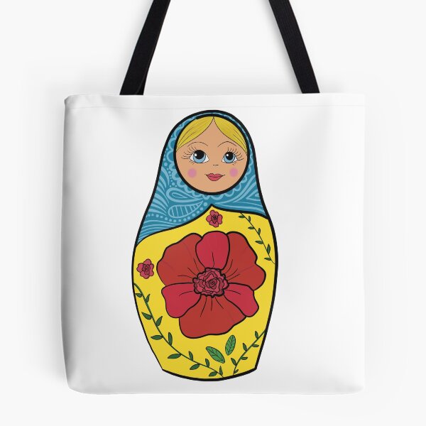 Item preview, Cute Matryoshka Doll Sticker – Colorful Russian Nesting Doll Folk Art Vinyl Decal designed and sold by AlyonaCo.