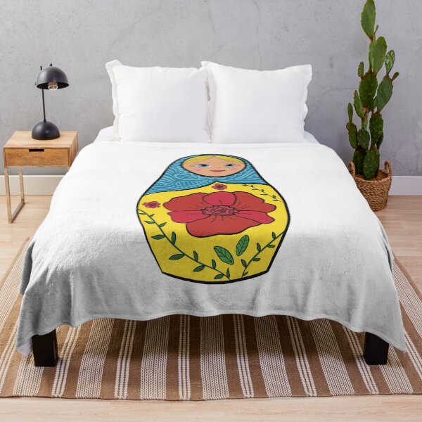 Item preview, Cute Matryoshka Doll Sticker – Colorful Russian Nesting Doll Folk Art Vinyl Decal designed and sold by AlyonaCo.