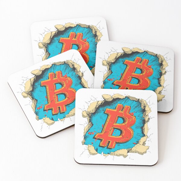 Item preview, Bitcoin Breaking Through Wall | Bold BTC Crypto Street Art designed and sold by Petru&Myself.