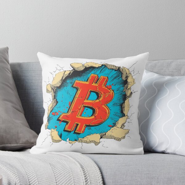 Item preview, Bitcoin Breaking Through Wall | Bold BTC Crypto Street Art designed and sold by Petru&Myself.