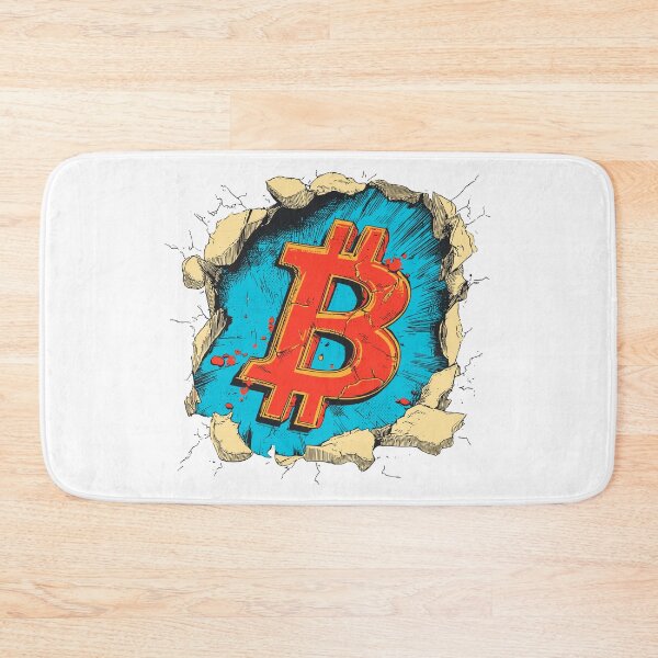 Item preview, Bitcoin Breaking Through Wall | Bold BTC Crypto Street Art designed and sold by Petru&Myself.