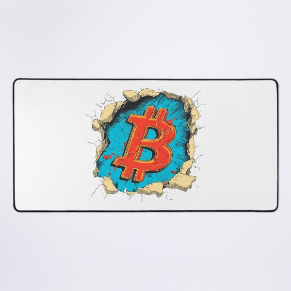 Item preview, Bitcoin Breaking Through Wall | Bold BTC Crypto Street Art designed and sold by Petru&Myself.