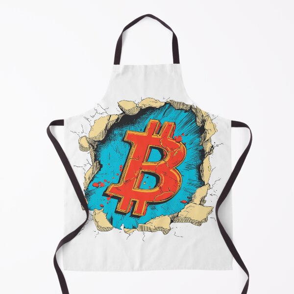 Item preview, Bitcoin Breaking Through Wall | Bold BTC Crypto Street Art designed and sold by Petru&Myself.