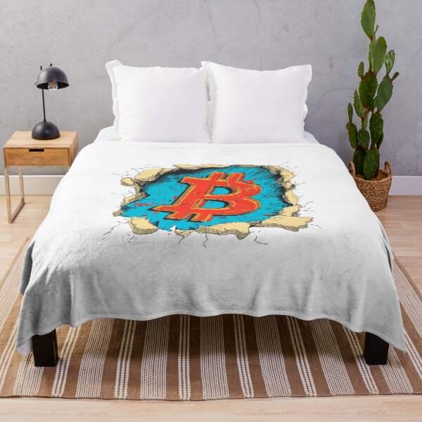 Item preview, Bitcoin Breaking Through Wall | Bold BTC Crypto Street Art designed and sold by Petru&Myself.