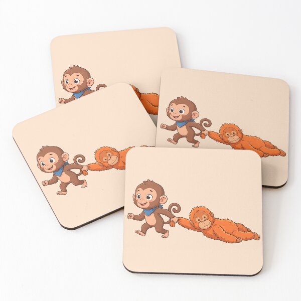 Item preview, Punch Monkey Dragging His Toy - Iconic Baby Monkey Design designed and sold by WowDezign.