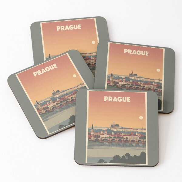 Item preview, Prague Vintage Poster | Charles Bridge Print | Retro Czech Wall Art designed and sold by AM-little-shop.