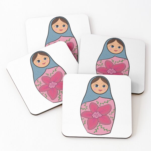 Item preview, Cute Matryoshka Doll Sticker – Colorful Russian Nesting Doll Folk Art Vinyl Decal designed and sold by AlyonaCo.
