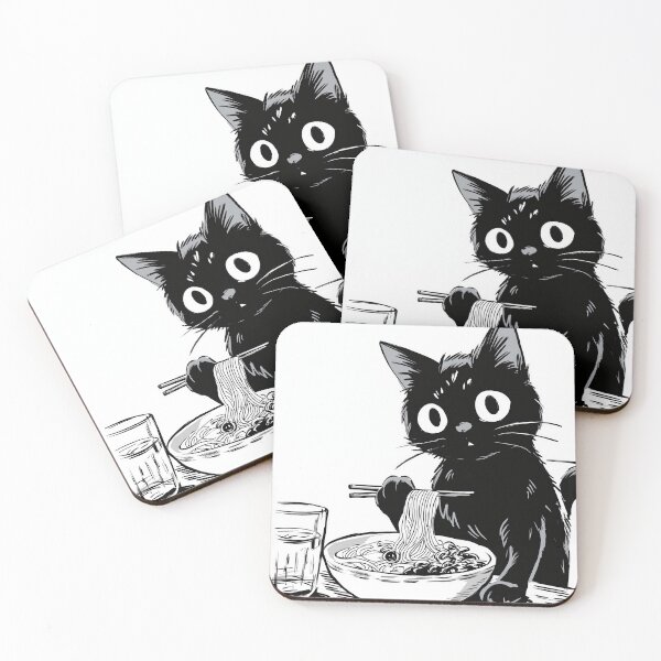 Item preview, The Noodle Loving Kitty designed and sold by Retro Type.