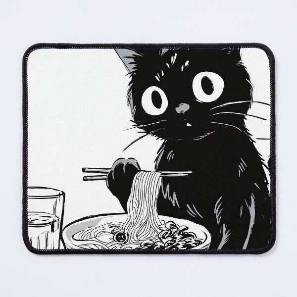 Item preview, The Noodle Loving Kitty designed and sold by Retro Type.