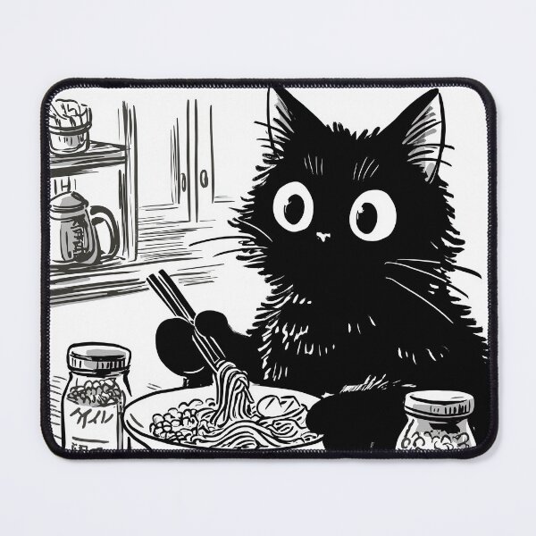 Item preview, Feline Foodie Poster designed and sold by Retro Type.