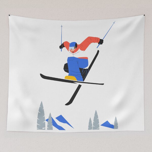 Item preview, Skier Blue Sky designed and sold by kofunvoss1.