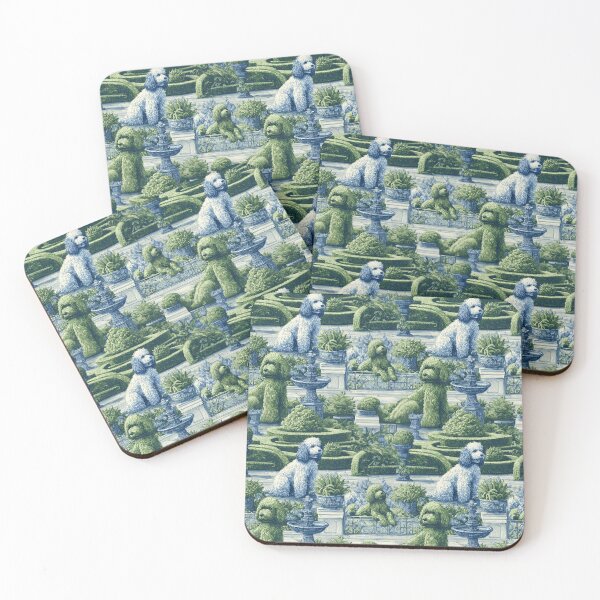 Item preview, Old Money Garden Toile de Jouy - Labradoodle designed and sold by AstrologyOven.