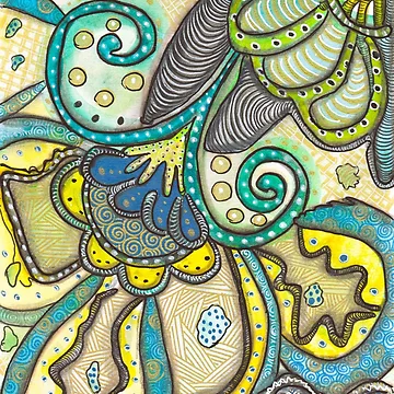 Artwork thumbnail, Organic Abstract Flower Pattern by ColorWander