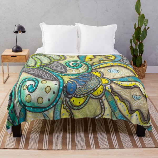 Item preview, Organic Abstract Flower Pattern designed and sold by ColorWander.