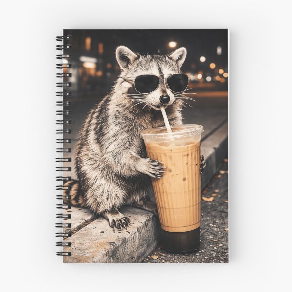 Item preview, Raccoon Drinking Iced Coffee Funny Animal Meme Men Women  designed and sold by first-shirt ⭐ ⭐ ⭐ ⭐ ⭐.