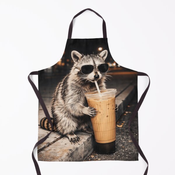 Item preview, Raccoon Drinking Iced Coffee Funny Animal Meme Men Women  designed and sold by first-shirt ⭐ ⭐ ⭐ ⭐ ⭐.