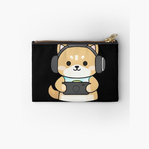 Item preview, Cute Kawaii Shiba Inu Dog Gaming with Headphones designed and sold by Trendora90.