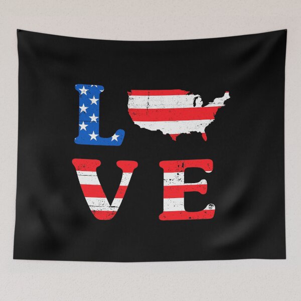 Item preview, LOVE USA Map American Flag Design-Vintage Patriotic US Map Love Typography - Distressed Americana designed and sold by Krasnovaovaova.