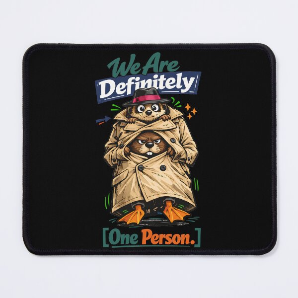 Item preview, We Are Definitely One Person Funny Animal Trench Coat Imposter Syndrome Humor - Three Animals in a Suit Weirdcore Aesthetic Illustration by Vivaan Studio designed and sold by Vivaan Studio.