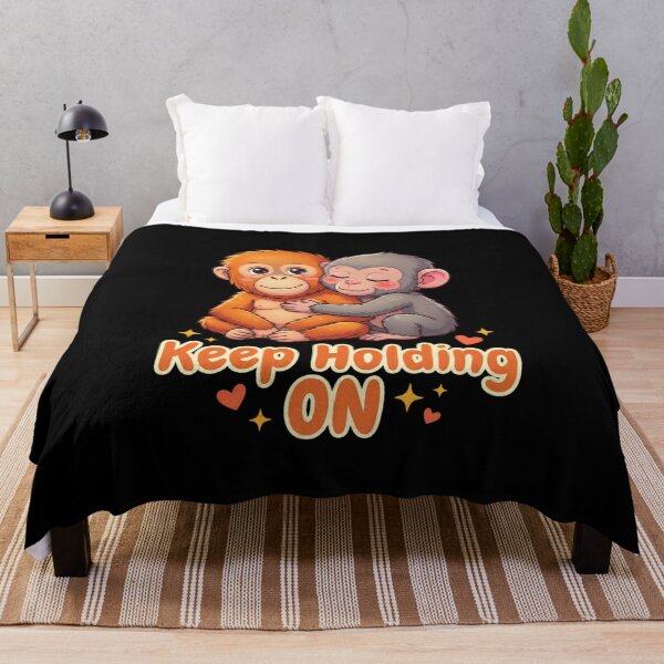 Item preview, Keep Holding On Cute Baby Monkeys Love Support Encouragement designed and sold by SofenArt.