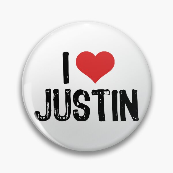 Item preview, I Love Justin designed and sold by The "I Love Everything" Shop.