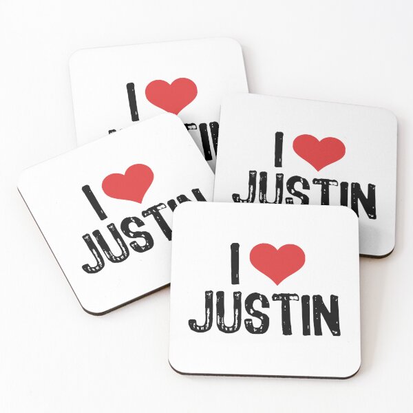 Item preview, I Love Justin designed and sold by The "I Love Everything" Shop.