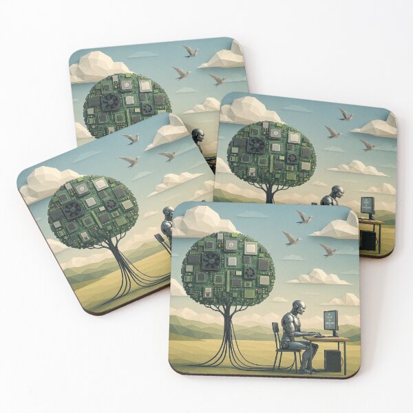Item preview, Cyborg Under Tree of Circuitry designed and sold by Phil Perkins.