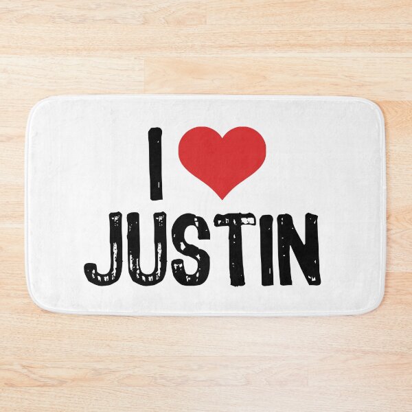 Item preview, I Love Justin designed and sold by The "I Love Everything" Shop.