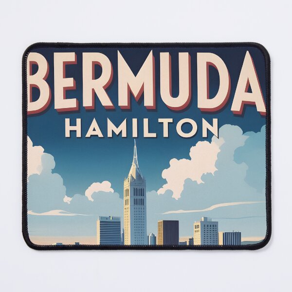 Item preview, Bermuda Hamilton Vintage Travel Tourism Art designed and sold by TravelersGems.