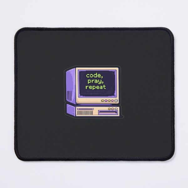 Item preview, code, pray, repeat - retro computer design designed and sold by namiimami.