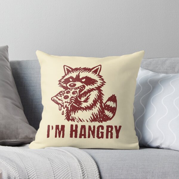 Item preview, I'm Hangry Foodie Raccoon Funny Food Lover Humor designed and sold by KLArtzStore.