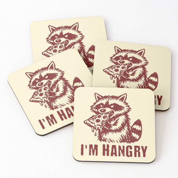 Item preview, I'm Hangry Foodie Raccoon Funny Food Lover Humor designed and sold by KLArtzStore.