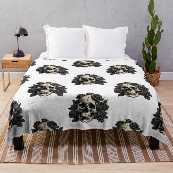 Item preview, Black roses and skull designed and sold by Tragedyshop.