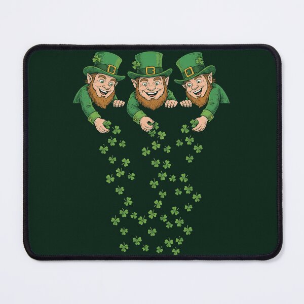 Item preview, Three lucky leprechauns spreading shamrocks designed and sold by WittyWeaveWear.