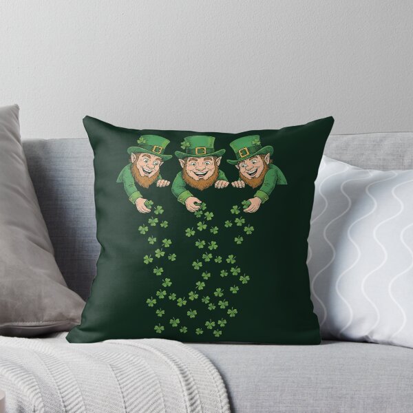 Item preview, Three lucky leprechauns spreading shamrocks designed and sold by WittyWeaveWear.