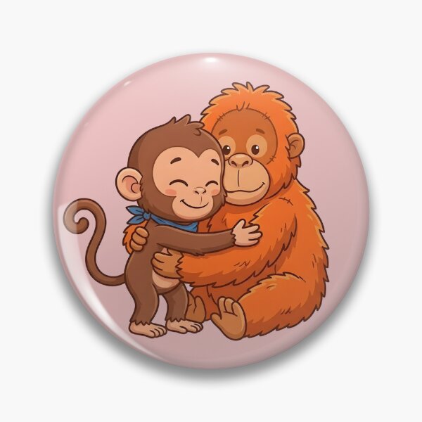 Item preview, Punch Hugging His Stuffed Orangutan - Heartwarming Design designed and sold by WowDezign.