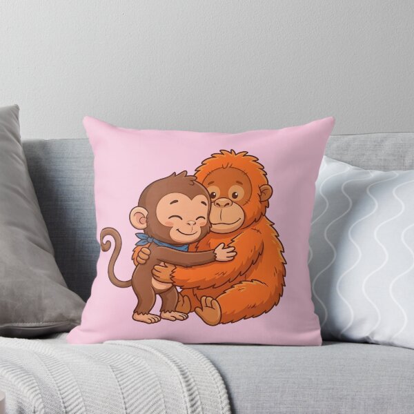 Item preview, Punch Hugging His Stuffed Orangutan - Heartwarming Design designed and sold by WowDezign.