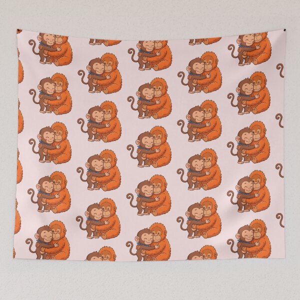 Item preview, Punch Hugging His Stuffed Orangutan - Heartwarming Design designed and sold by WowDezign.