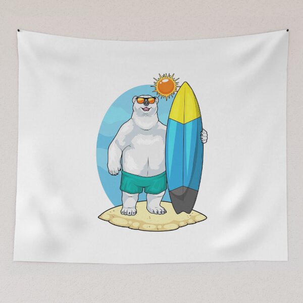 Item preview, Polar bear Beach Surfboard Summer designed and sold by Snabdesign84.