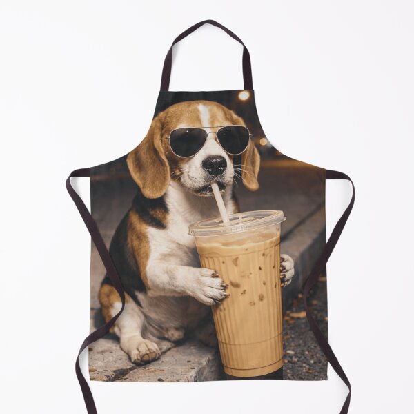 Item preview, Beagle Drinking Iced Coffee Funny Animal Meme Men Women designed and sold by first-shirt ⭐ ⭐ ⭐ ⭐ ⭐.