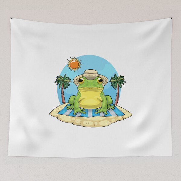 Item preview, Frog Beach Palm trees Summer designed and sold by Snabdesign84.