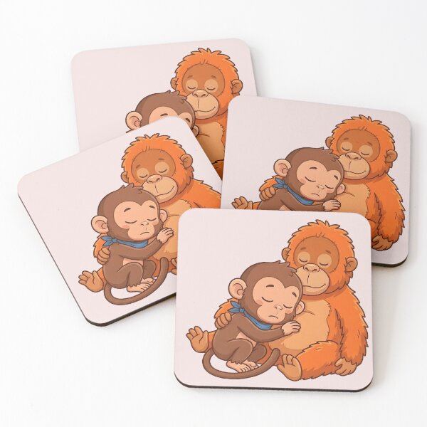Item preview, Punch Sleeping with His Toy - Peaceful Baby Monkey designed and sold by WowDezign.