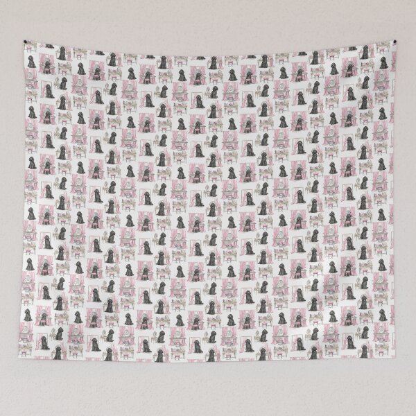 Item preview, Girly Makeup Room Toile de Jouy - Labradoodles designed and sold by AstrologyOven.