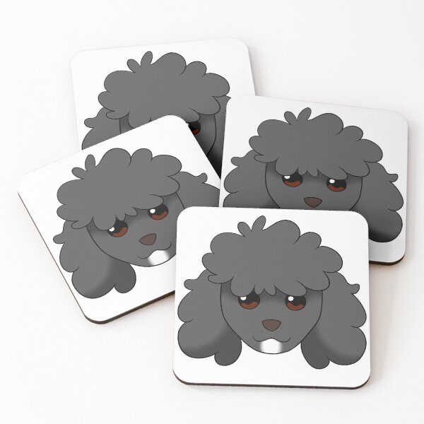 Item preview, Dark Grey Standard Cut Poodle White Chin designed and sold by OliRoseArt.