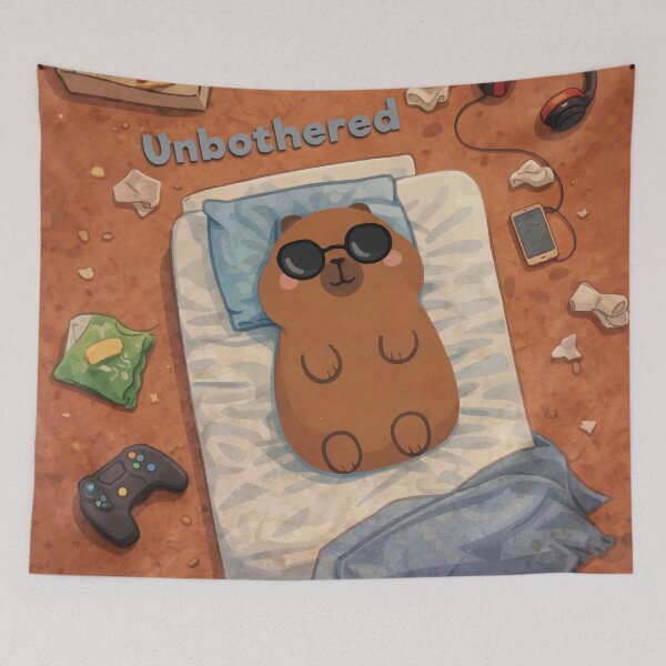 Item preview, Unbothered Capybara – Chill Messy Room Aesthetic designed and sold by a'emma.
