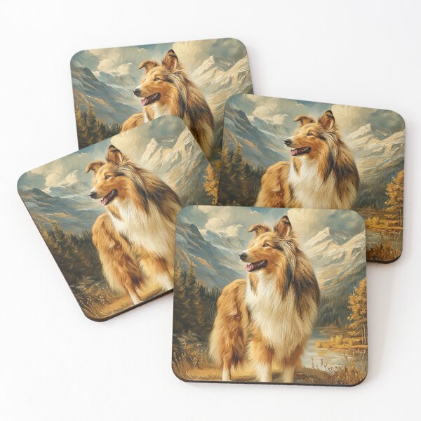 Item preview, Rough Collie in Mountain Landscape designed and sold by PetsArt.