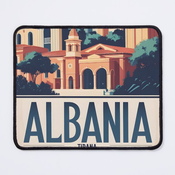 Item preview, Albania Tirana Vintage Travel Tourism Art designed and sold by TravelersGems.